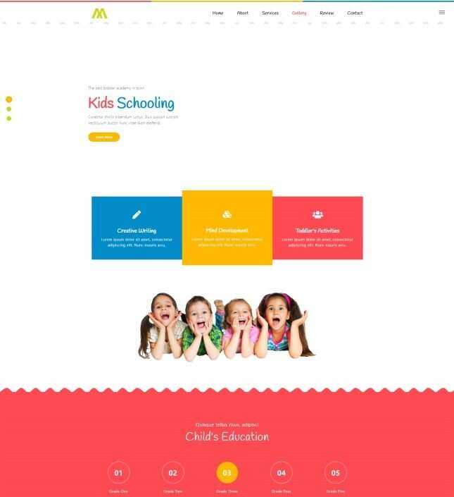 婴幼儿早教儿童培训机构网站HTML模板 - 创梦DreamCreation知识站