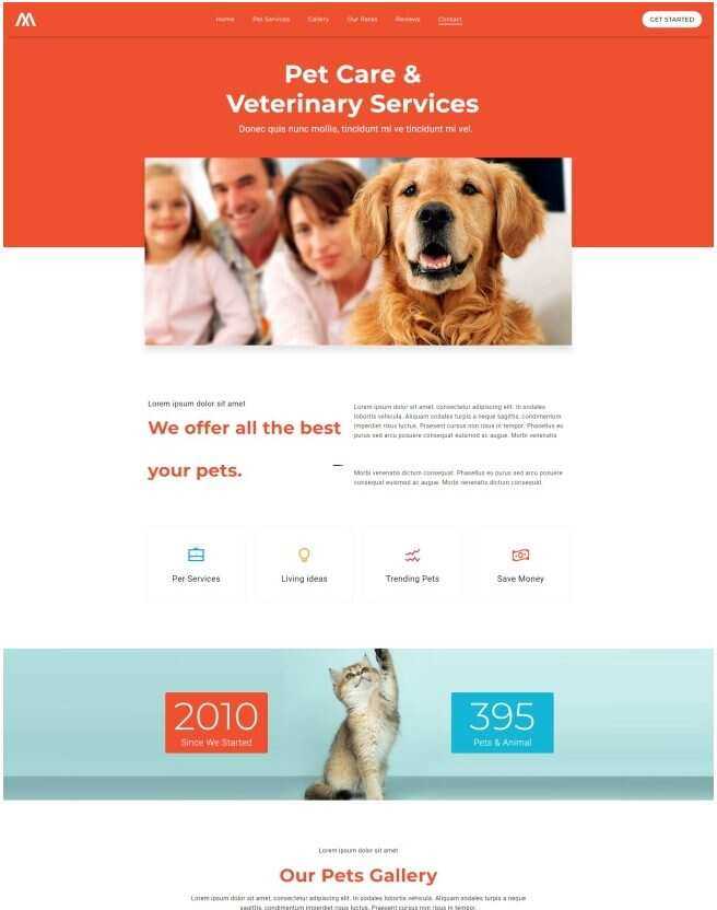 宠物护理服务机构网站html模板 - 创梦DreamCreation知识站