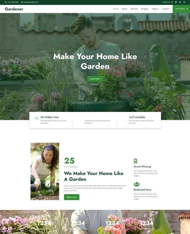 花园园艺花艺机构网站html模板 - 创梦DreamCreation知识站