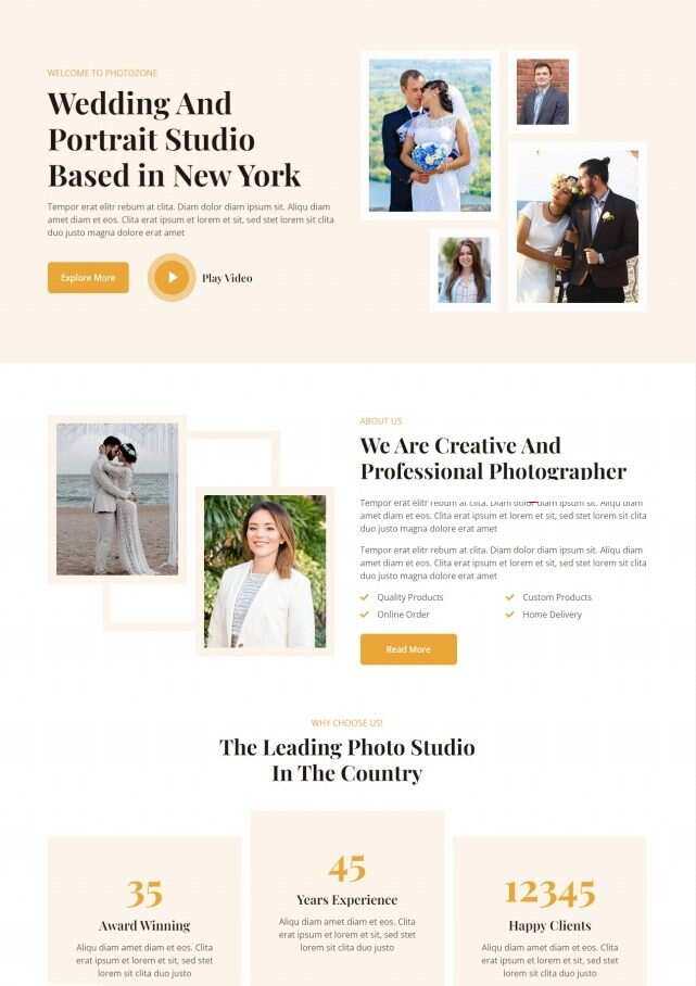 婚纱摄影工作室HTML5网站模板 - 创梦DreamCreation知识站