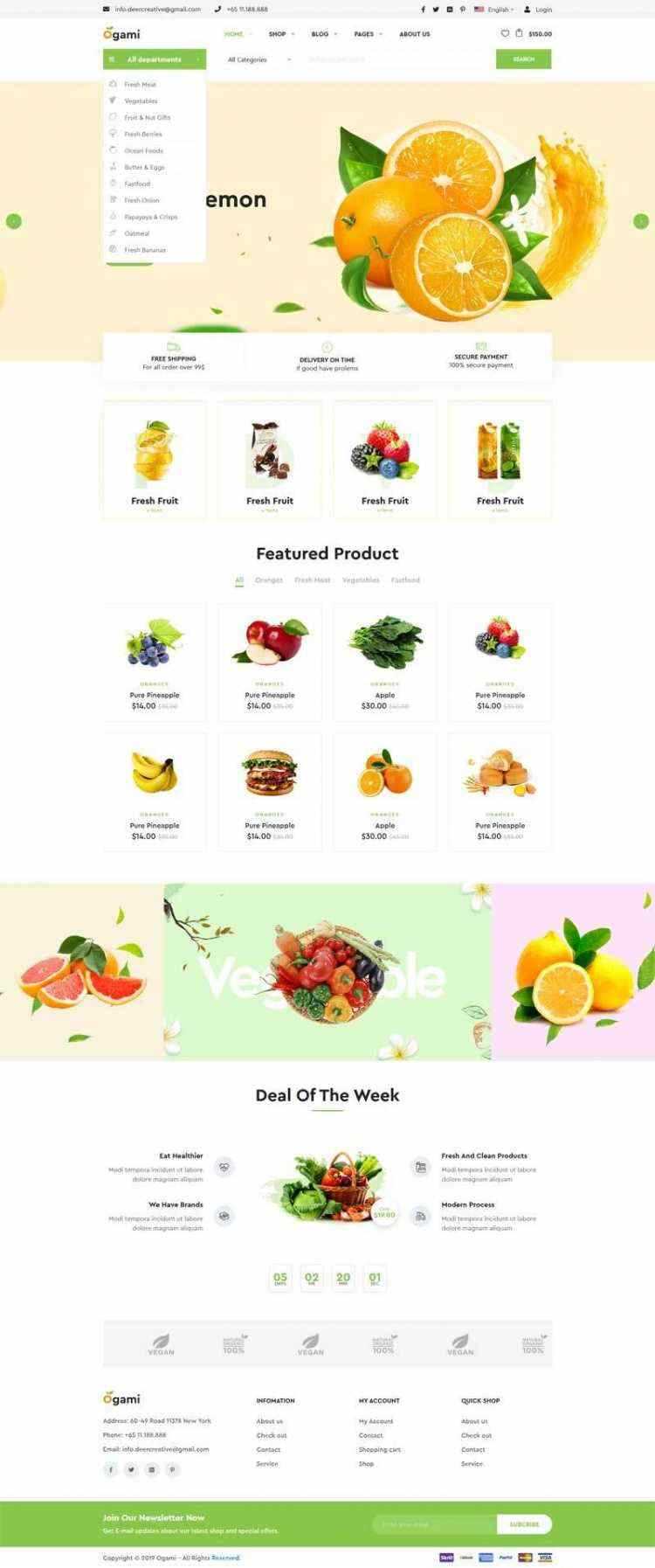 多用途的响应式食品商城网站 - 创梦DreamCreation知识站