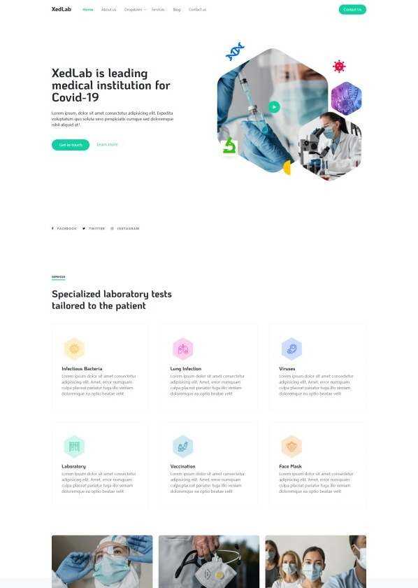 新冠疫苗研发机构网站html模板 - 创梦DreamCreation知识站