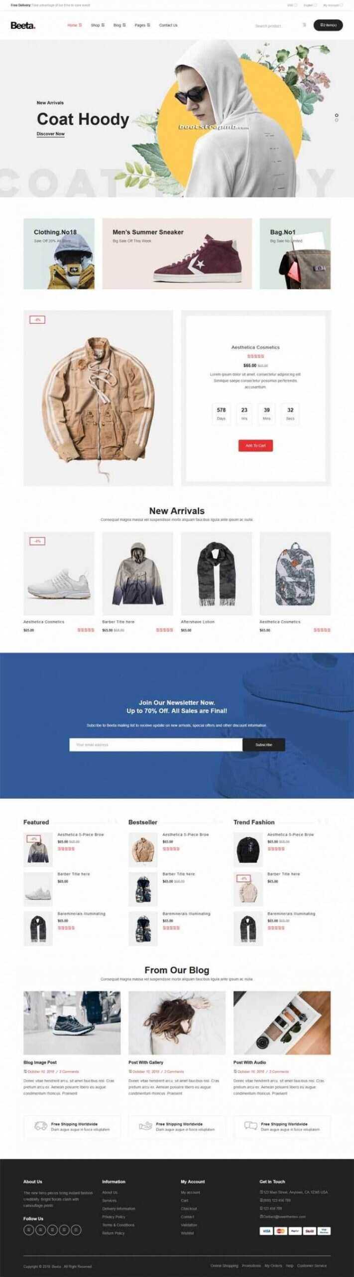 多功能电子商务Bootstrap4响应式HTML5 - 创梦DreamCreation知识站