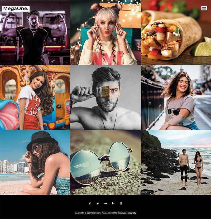 创意摄影作品图片集分享网站html模板 - 创梦DreamCreation知识站