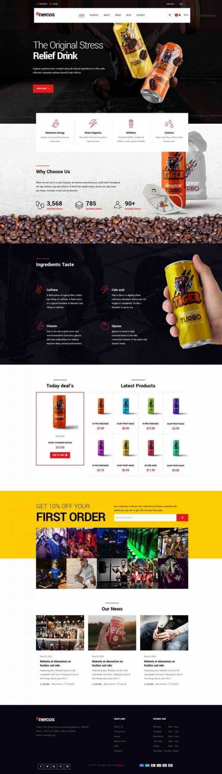 大气响应式运动饮料品牌商城html模板 - 创梦DreamCreation知识站