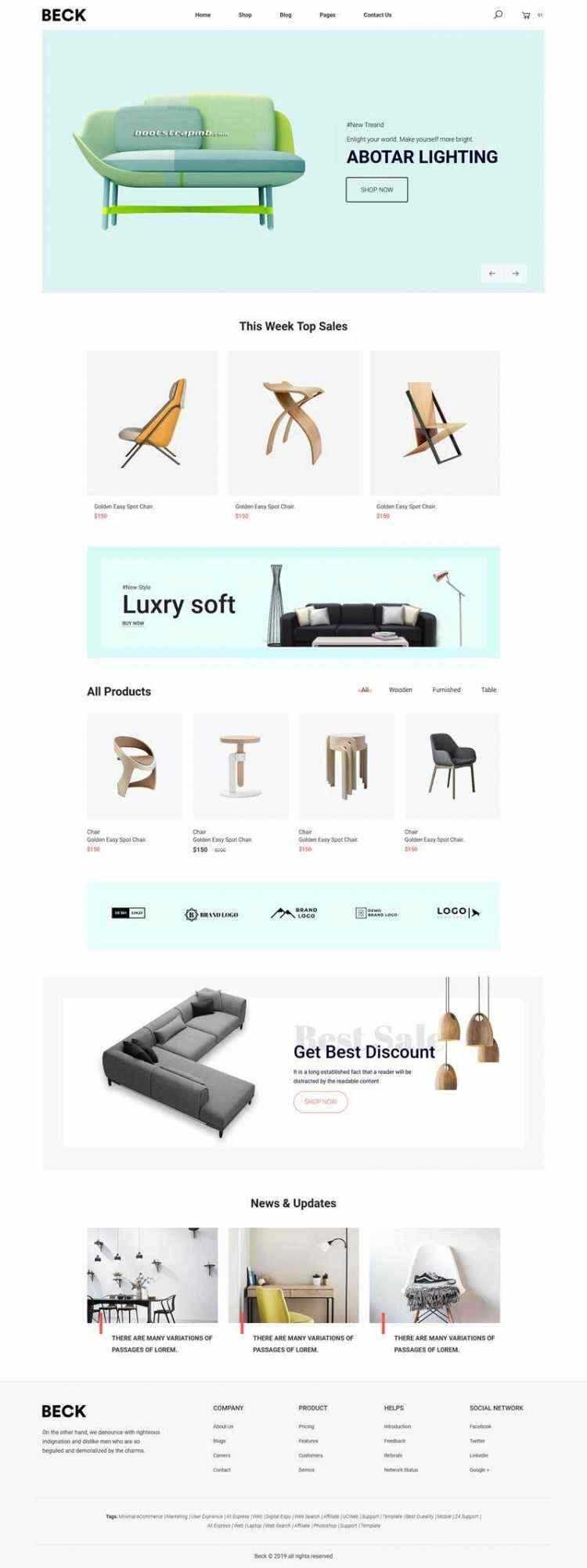 Bootstrap响应式小清新电商家具家居装饰商城 - 创梦DreamCreation知识站