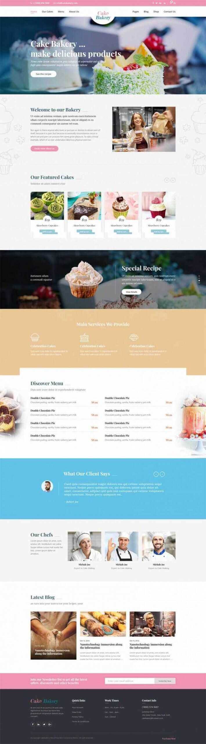 粉色卡通响应式蛋糕面包店外卖预订设计师类网站 - 创梦DreamCreation知识站