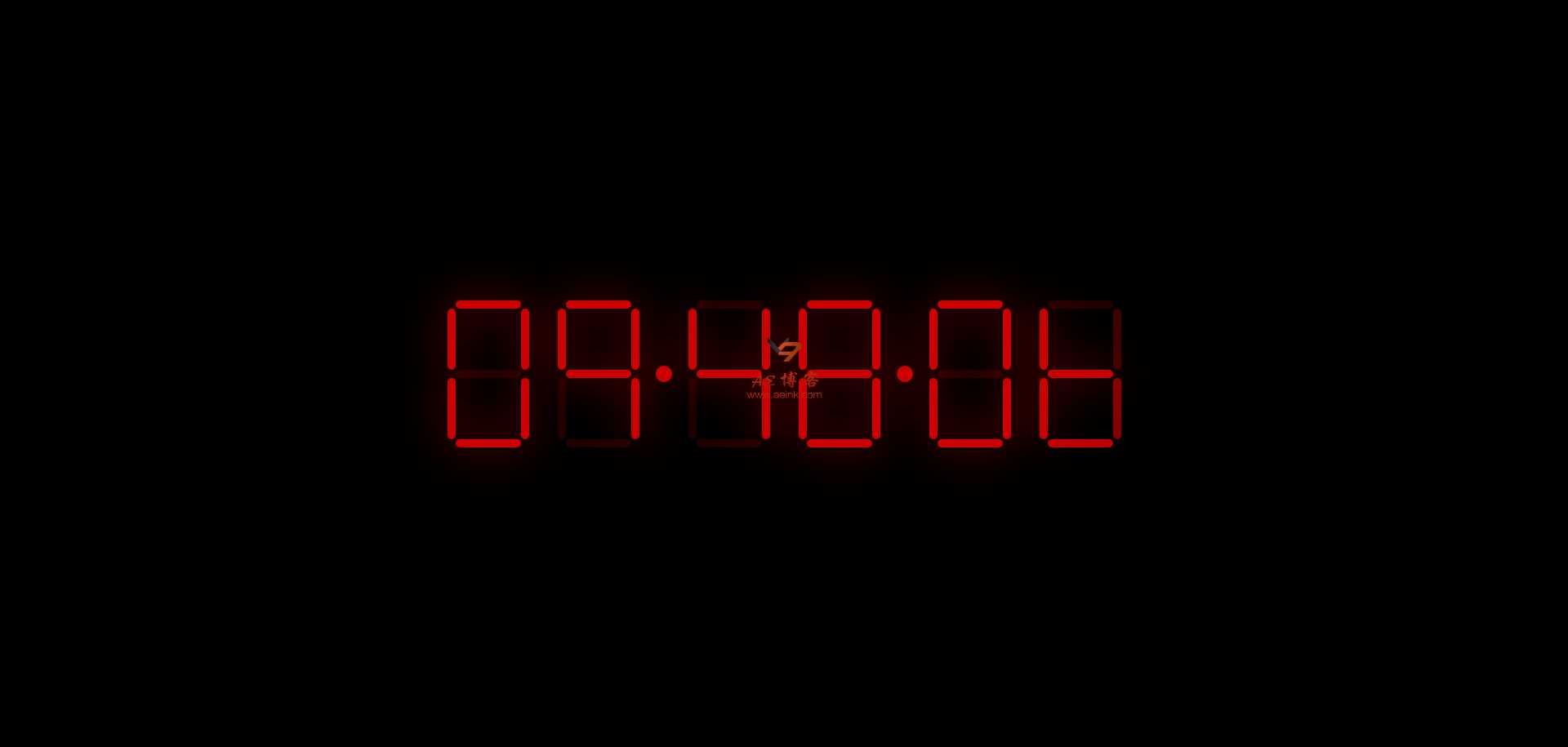 js 红色动态炫酷数字时钟 - 创梦DreamCreation知识站