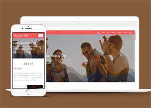 宽屏假期旅行单页网站模板源码 - 创梦DreamCreation知识站