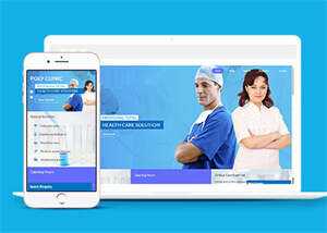 宽屏专业医疗机构网站模板下载 - 创梦DreamCreation知识站