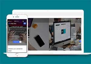 响应式艺术创作类公司网站模板 - 创梦DreamCreation知识站
