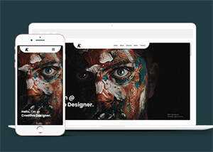 简洁设计师求职简历网站模板 - 创梦DreamCreation知识站