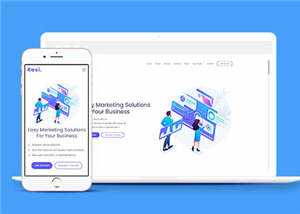 企业营销解决方案响应式网站模板 - 创梦DreamCreation知识站