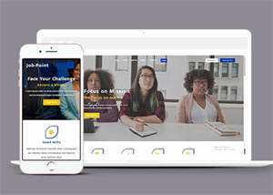 人力资源管理师培训类网站模板 - 创梦DreamCreation知识站