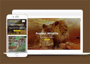 宽屏野生动物园官网企业模板 - 创梦DreamCreation知识站