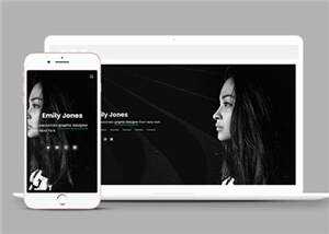 黑色设计师简历响应式网页模板下载 - 创梦DreamCreation知识站