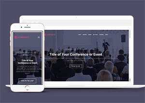 简洁商务会议活动网站模板源码 - 创梦DreamCreation知识站