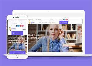 紫色英语在线教育网站模板下载 - 创梦DreamCreation知识站