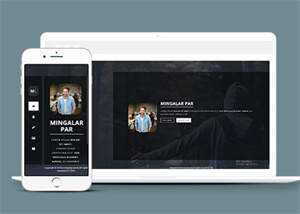 黑色酷炫个人单页面模板下载 - 创梦DreamCreation知识站