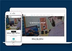 简洁企业服务执行动态HTML网页模板下载 - 创梦DreamCreation知识站