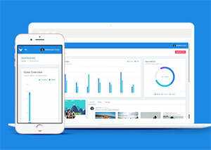 蓝色清爽后台UI前端类网页模板 - 创梦DreamCreation知识站