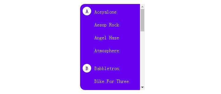 js+css3侧边栏滚动显示首字母索引特效 - 创梦DreamCreation知识站