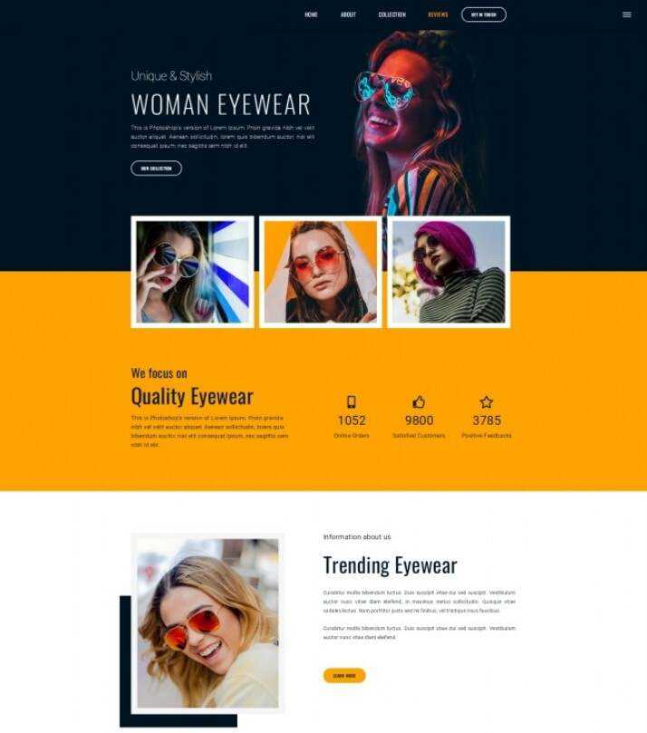 时尚女士墨镜品牌宣传网站html模板 - 创梦DreamCreation知识站