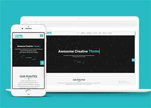 宽屏扁平化音乐公司网站模板 - 创梦DreamCreation知识站