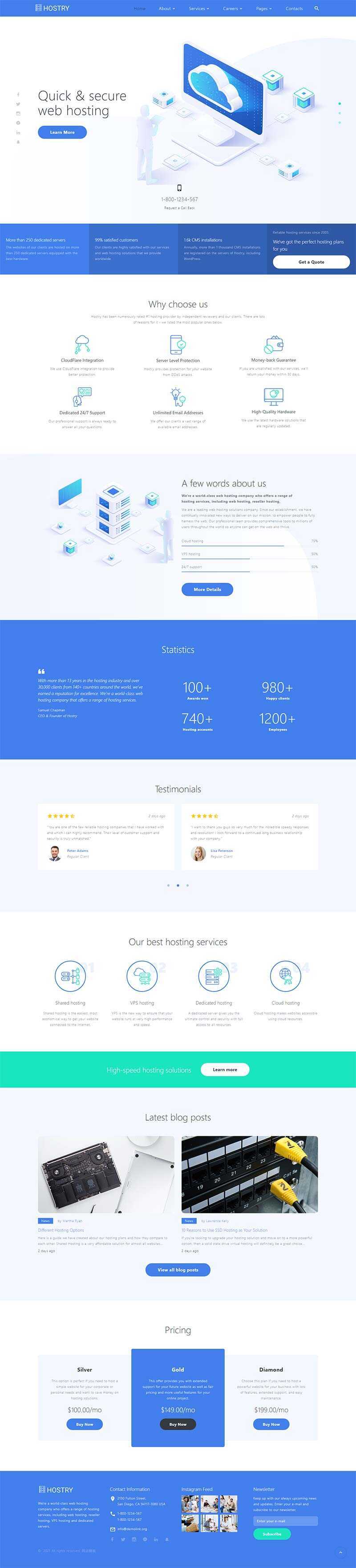 IDC虚拟主机托管官网html模板 - 创梦DreamCreation知识站