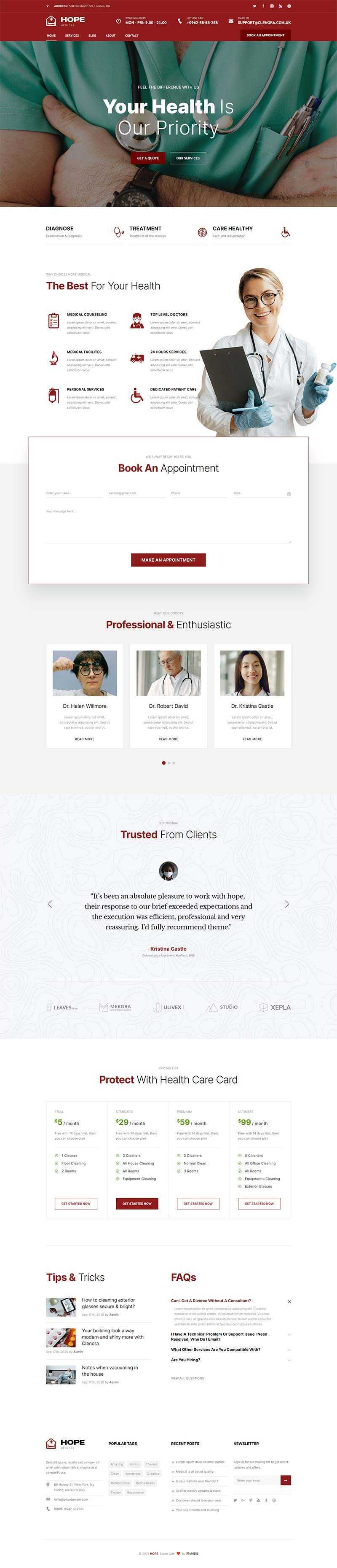 bootstrap牙科医院门诊医疗服务网站HTML5模板 - 创梦DreamCreation知识站