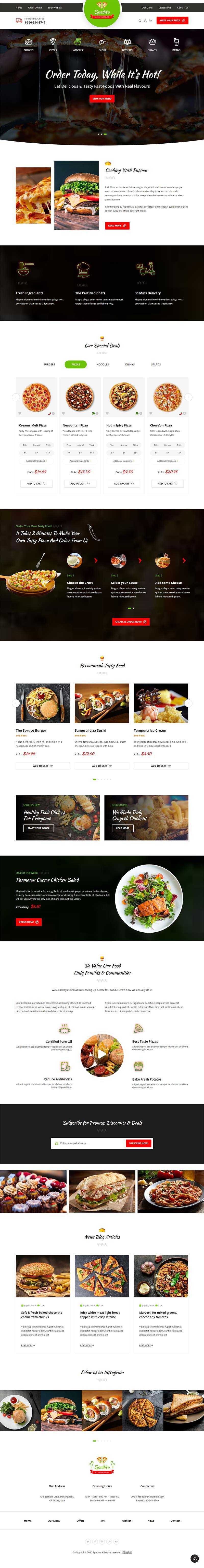 响应式快餐美食预订官网html模板 - 创梦DreamCreation知识站