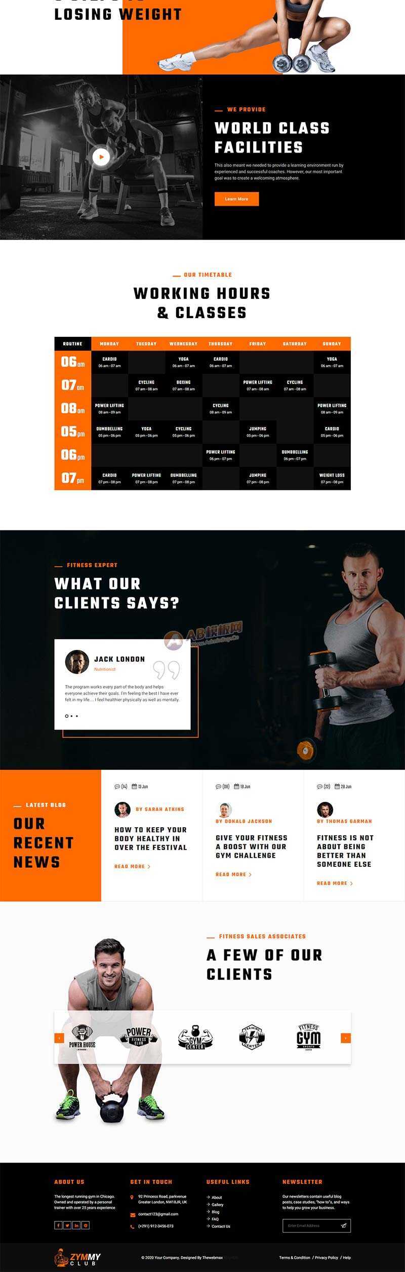 响应式html5健身俱乐部网站html模板 - 创梦DreamCreation知识站