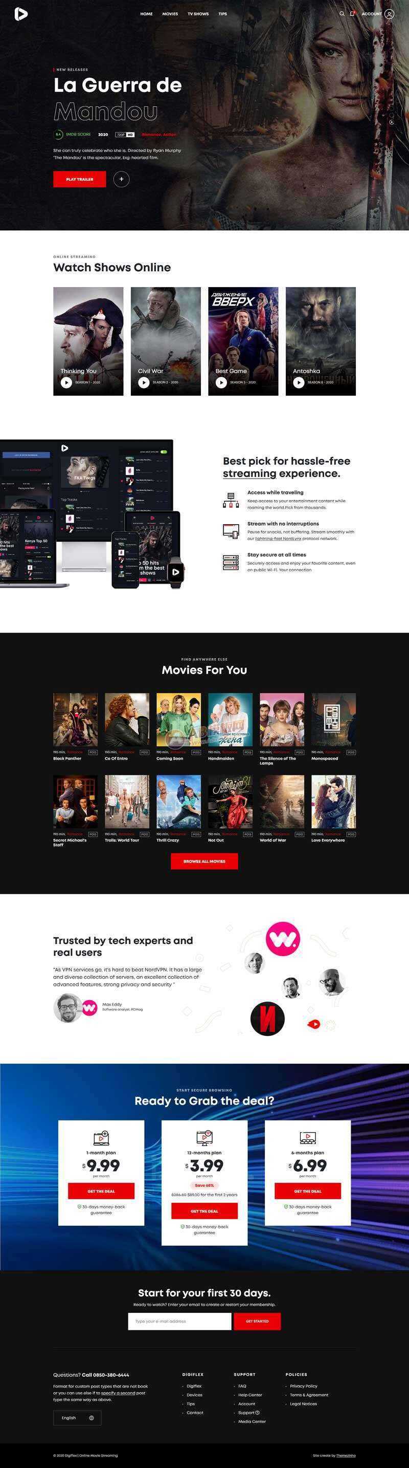 Bootstrap在线3D高清影院视频网页模板 - 创梦DreamCreation知识站