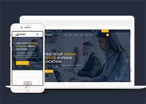 宽屏办公室租赁企业网站模板下载 - 创梦DreamCreation知识站