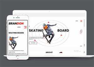 宽屏滑板体育产品企业网站模板 - 创梦DreamCreation知识站