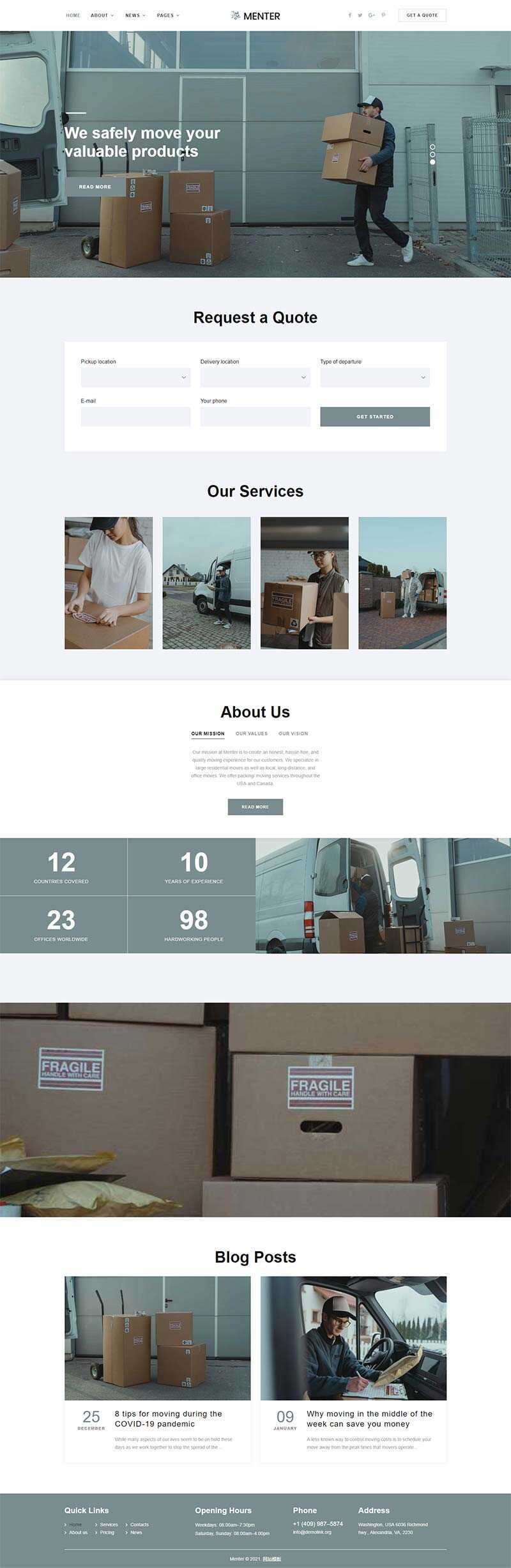 bootstrap响应式搬家快递公司网站html5模板 - 创梦DreamCreation知识站