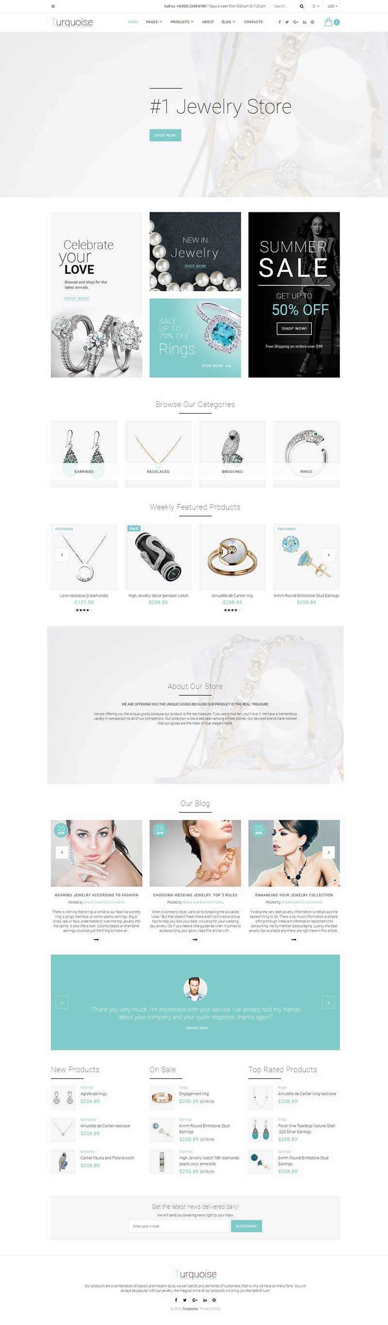 白色珠宝商城整站网页html模板 - 创梦DreamCreation知识站