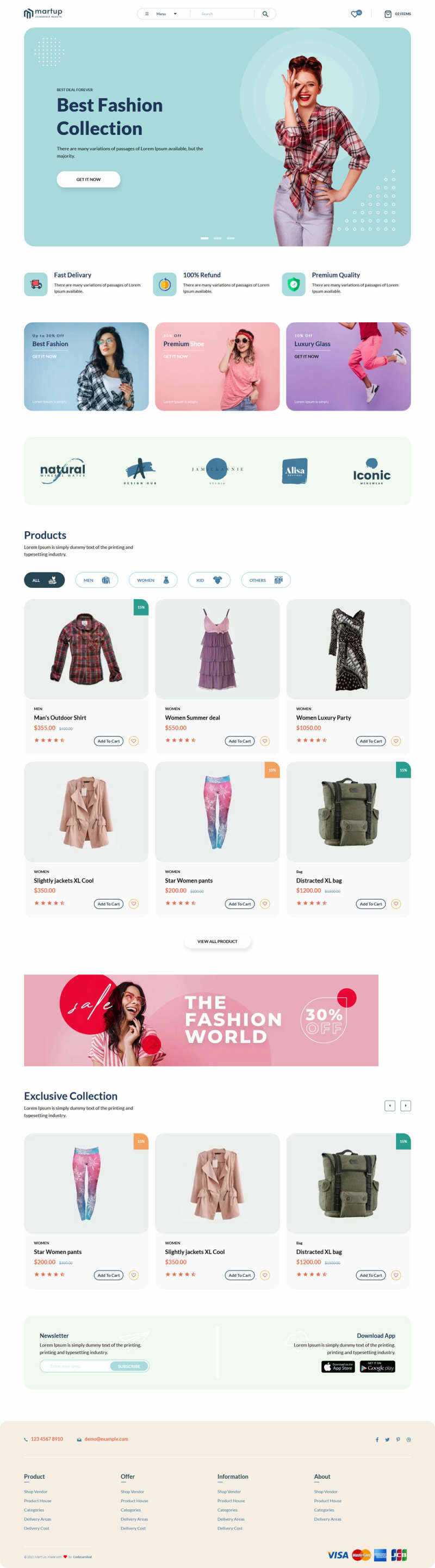 Bootstrap5多用途的女性服装电商HTML模板 - 创梦DreamCreation知识站