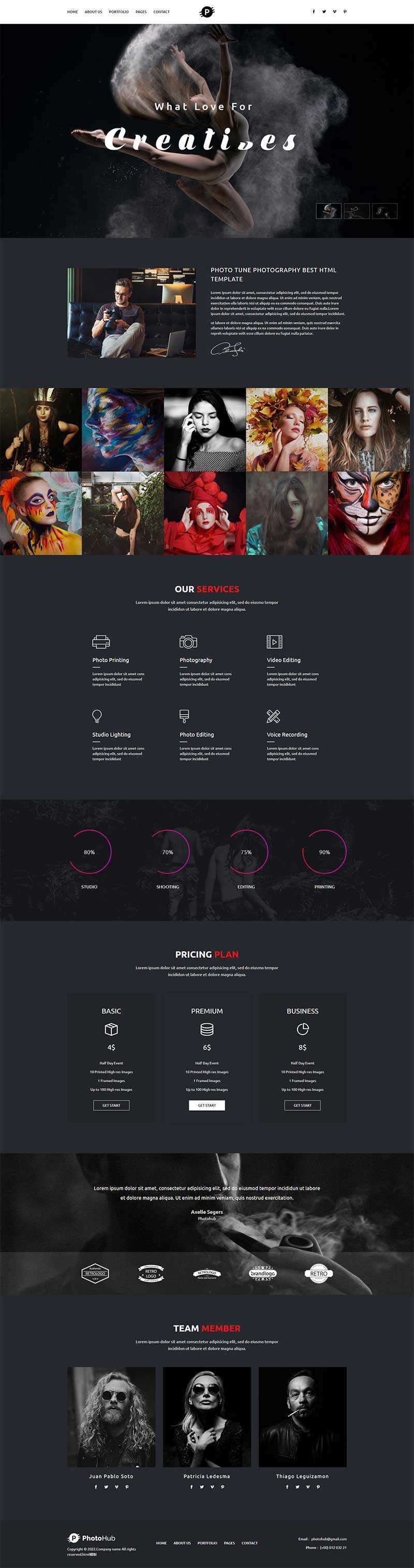 HTML5摄影俱乐部作品展示网站html模板 - 创梦DreamCreation知识站