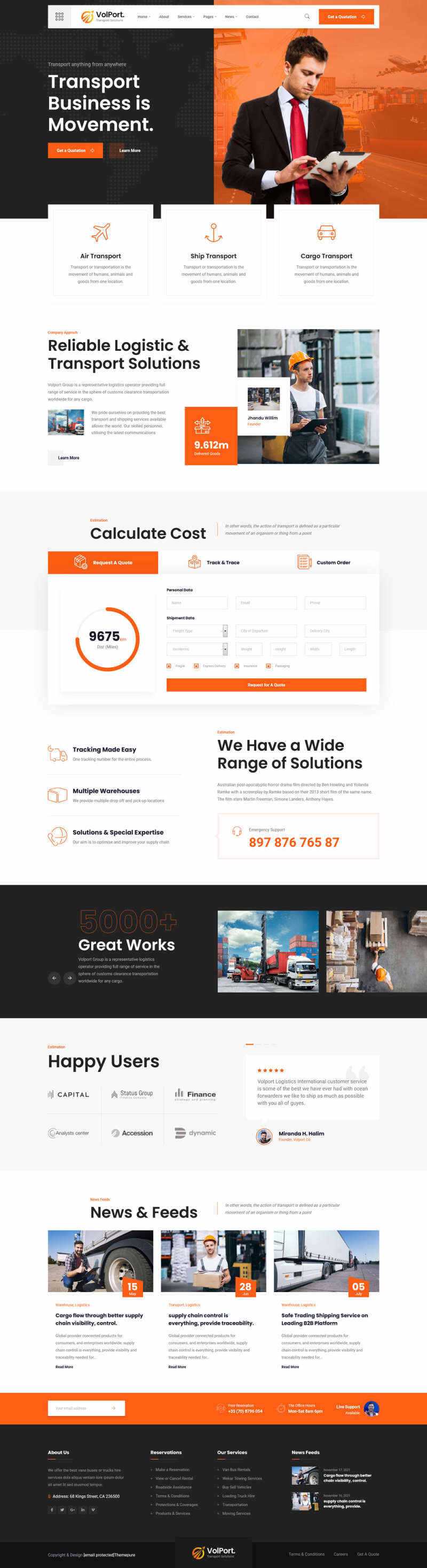 物流和运输企业官网HTML5模板 - 创梦DreamCreation知识站