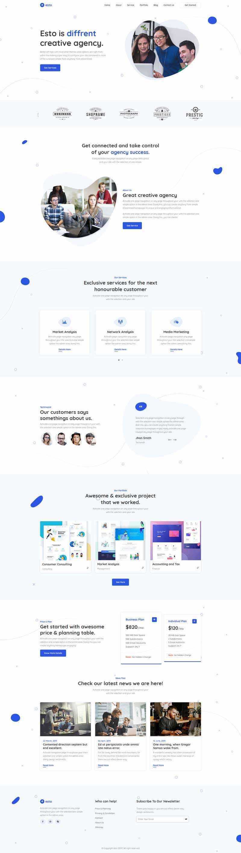 响应式创意的微小企业工作室网站html模板 - 创梦DreamCreation知识站