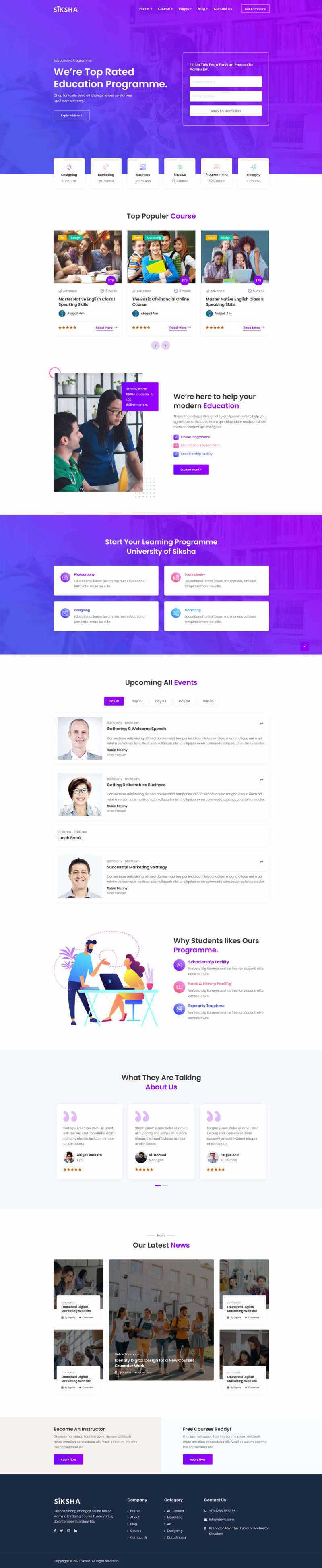 在线课程教育服务机构html模板 - 创梦DreamCreation知识站