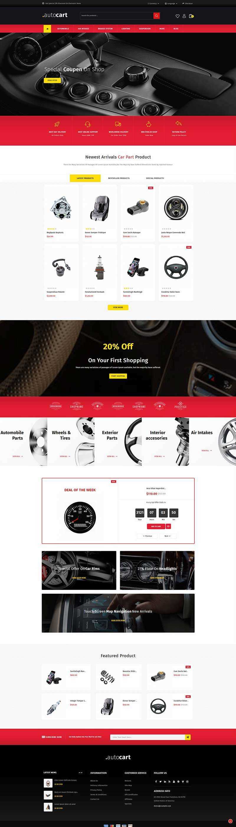 高端大气的汽车零件电商网站html模板 - 创梦DreamCreation知识站