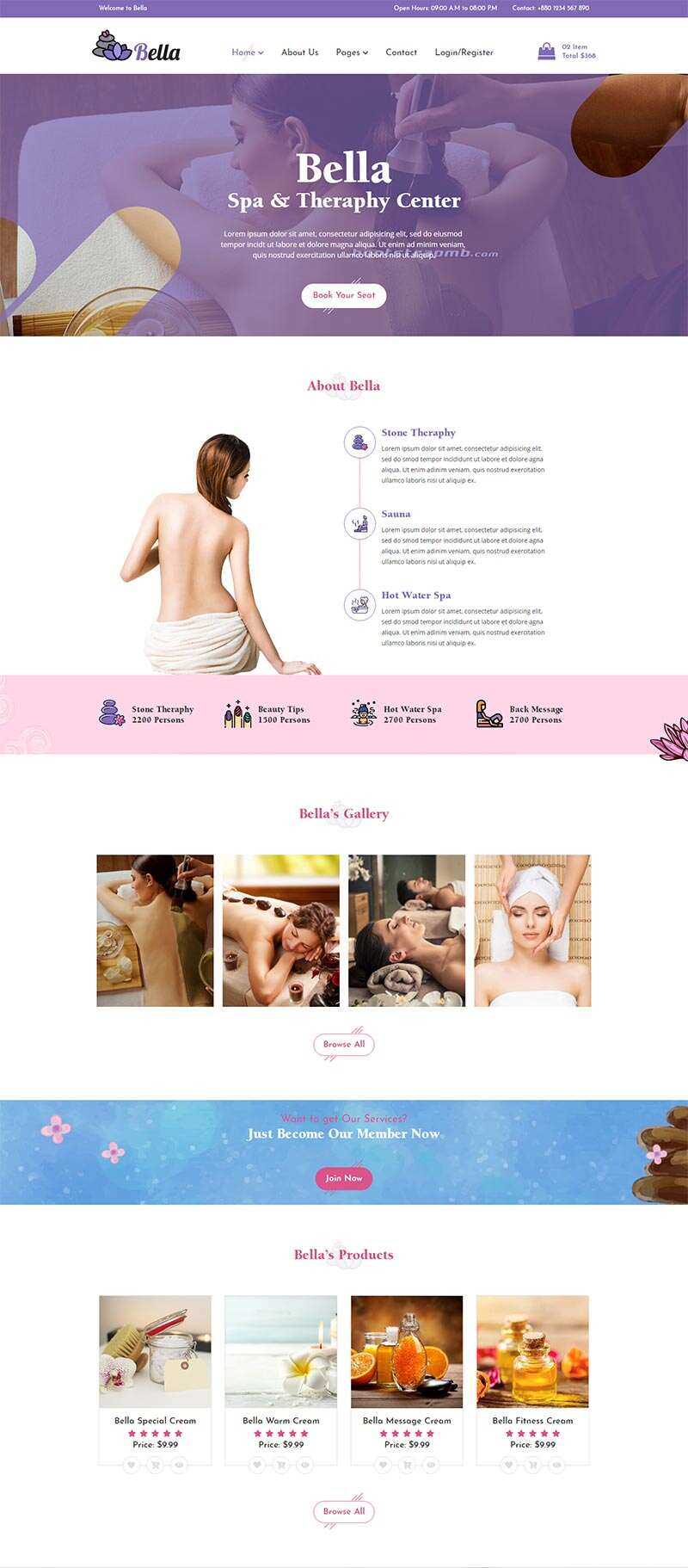 Bootstrap响应式Spa养生馆电商网站html模板 - 创梦DreamCreation知识站