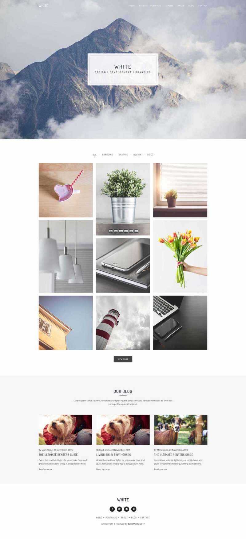 bootstrap轻量级图片相册博客html模板 - 创梦DreamCreation知识站