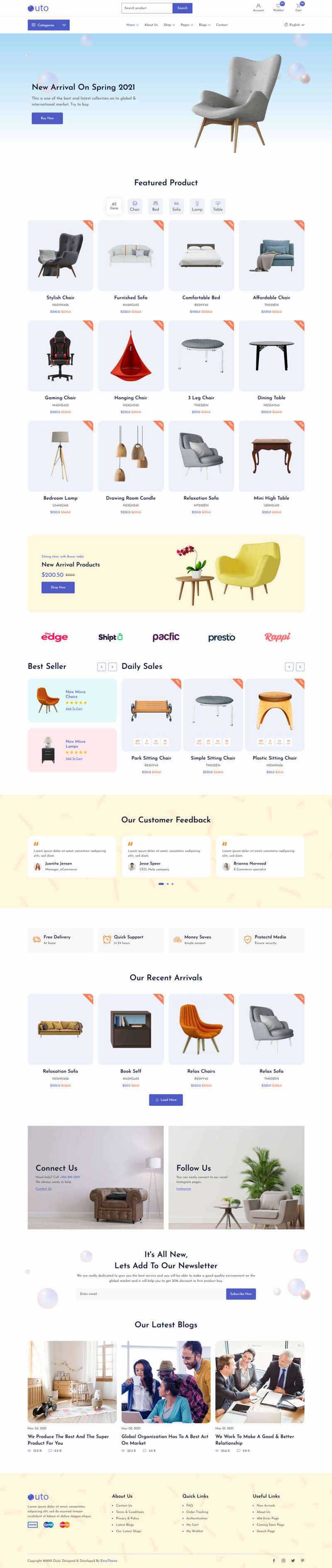 响应式的家具店铺HTML模板 - 创梦DreamCreation知识站