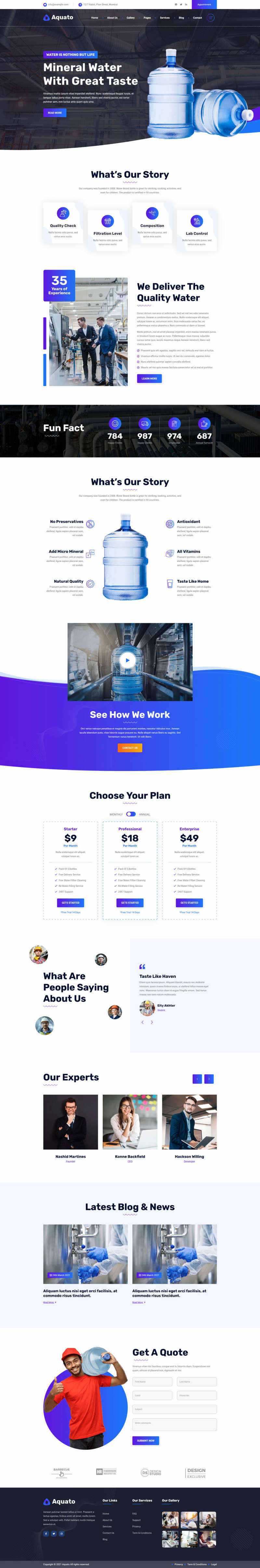 bootstrap饮用水送货服务公司网站HTML模板 - 创梦DreamCreation知识站
