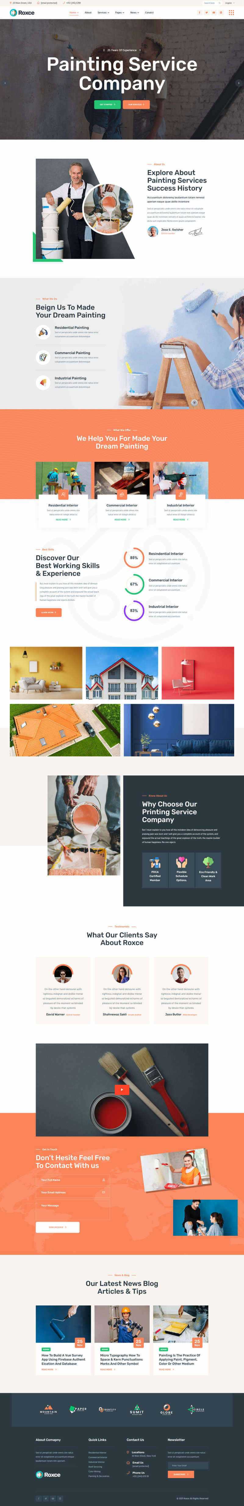 Bootstrap5响应式涂料油漆厂家网站html模板 - 创梦DreamCreation知识站