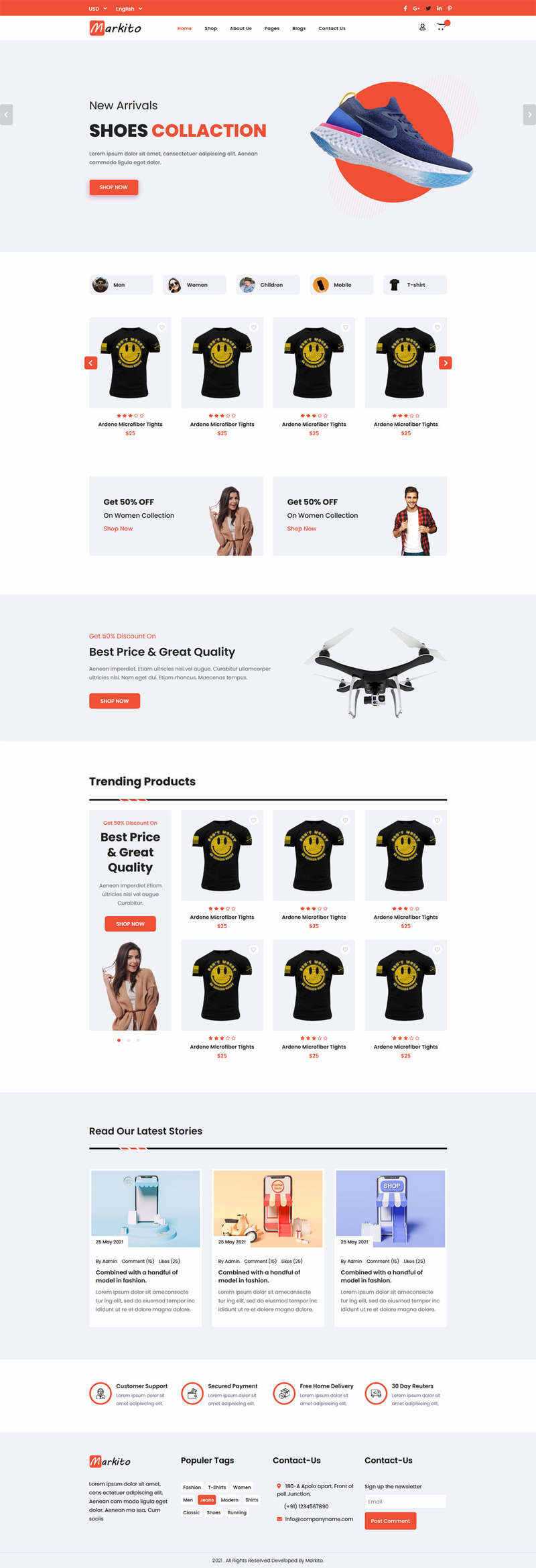 响应式多用途的生活类电商HTML模板 - 创梦DreamCreation知识站