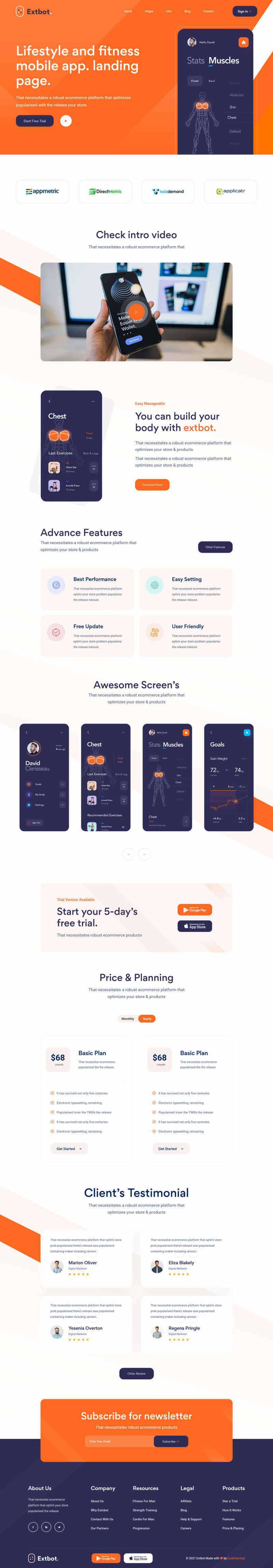 响应式健身运动app官网展示html模板 - 创梦DreamCreation知识站